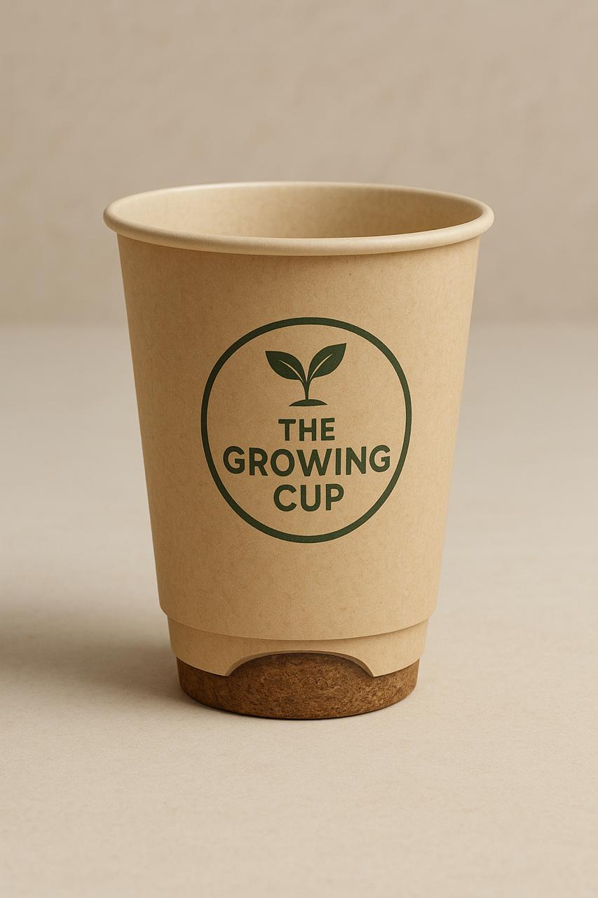 The Growing Cup - biodegradable cup with embedded seeds